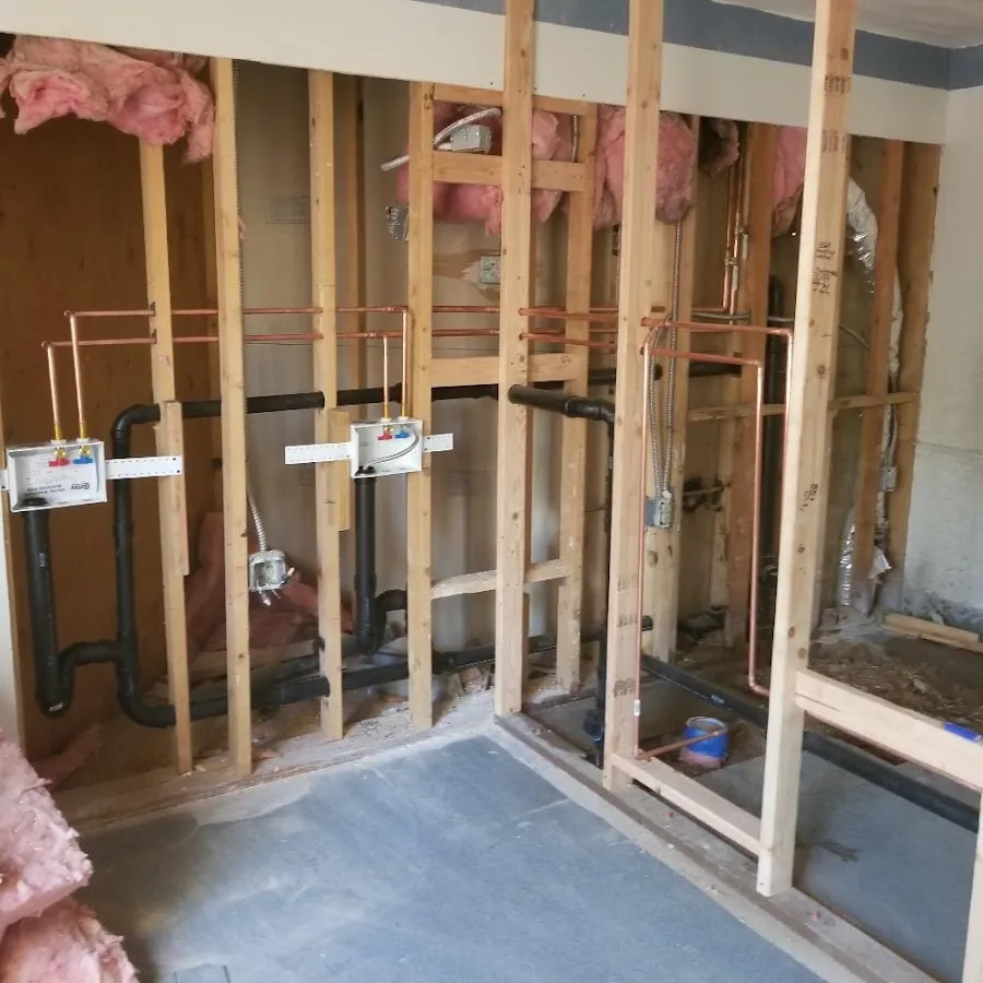 Copper pipe rough-in and plumbing installation in Cottage Grove